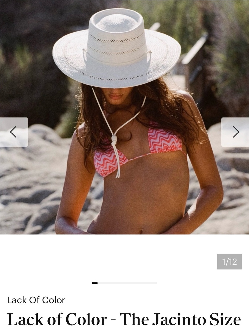 Lack Of Color The Jacinto straw hat ๐ color: Off white size: M 57cm 100% straw